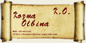 Kozma Olbina vizit kartica